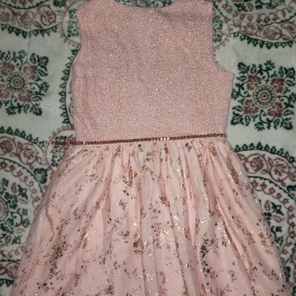 Girl Children's Place Pink and Gold Dress